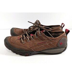 Merrell Mimos Stone J55848 Brown Leather Driving Lace Up Shoes Women's US  6.5